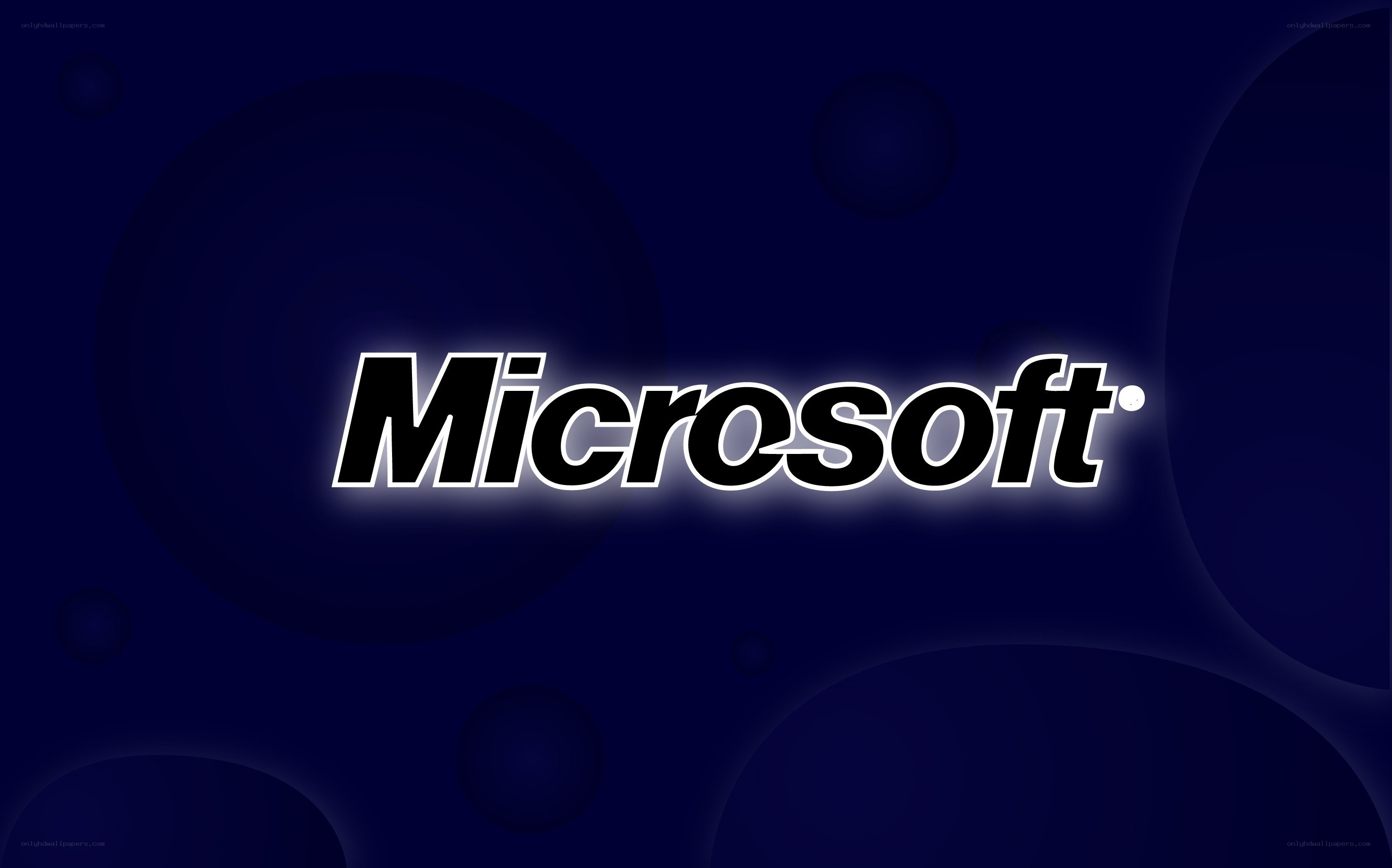 Microsoft logo on dark background