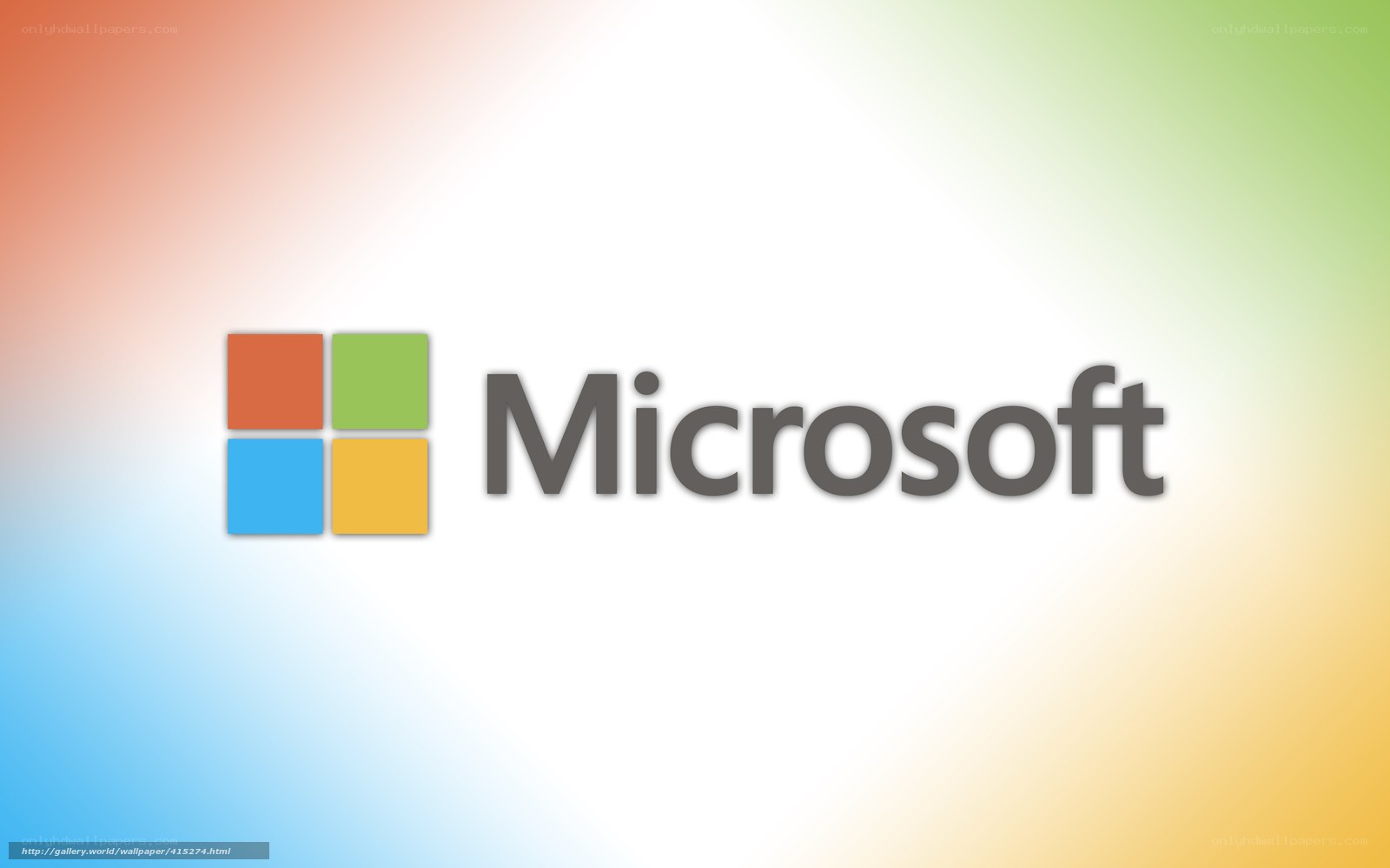 Microsoft logo on gradient background