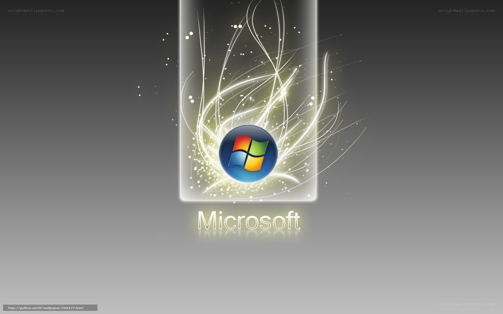 Microsoft logo with light effects