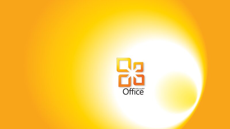Microsoft Office logo on yellow background