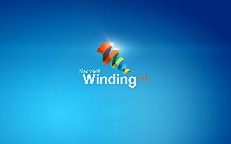 Microsoft Winding XO Logo — Blue