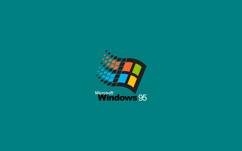 Microsoft Windows 95 Logo — Teal