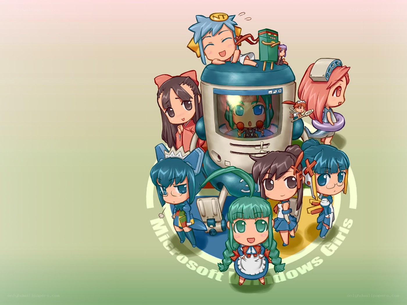 Microsoft Windows Girls artwork