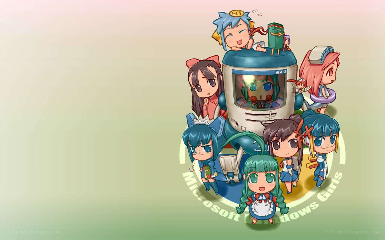 Microsoft Windows Girls characters