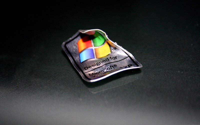 Microsoft Windows Sticker — Black