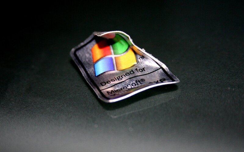 Microsoft Windows XP sticker