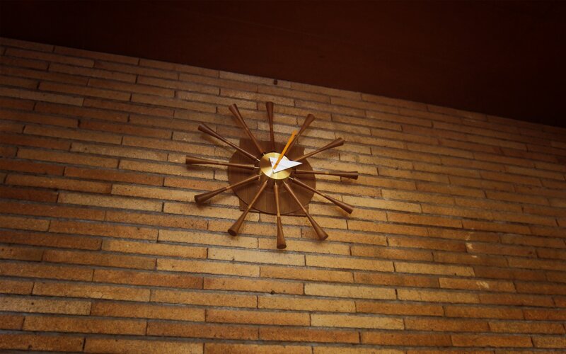 mid-century wall clock