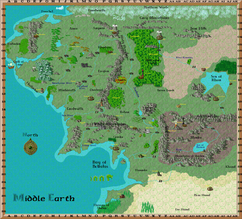 Middle Earth map