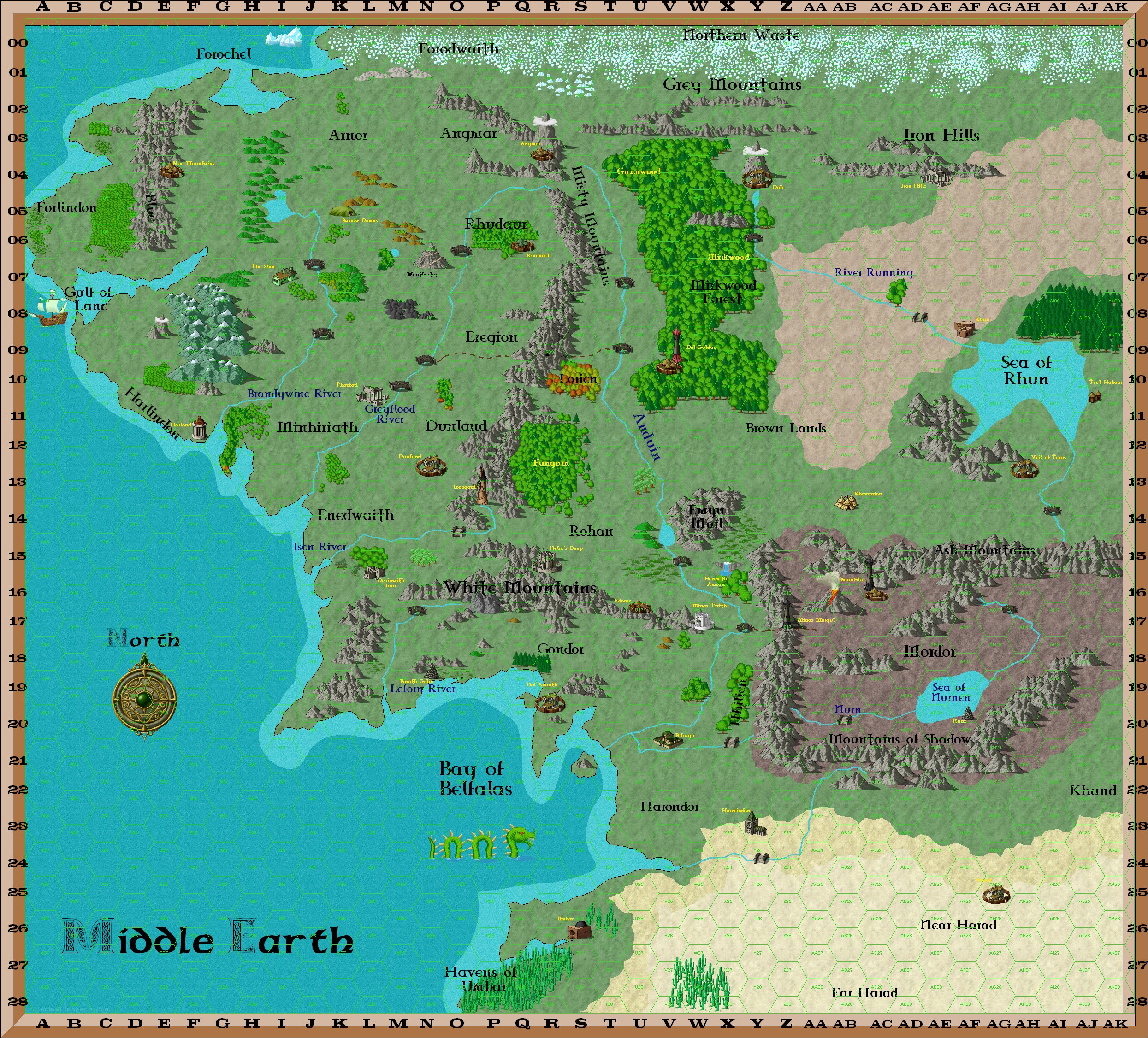 Middle Earth map