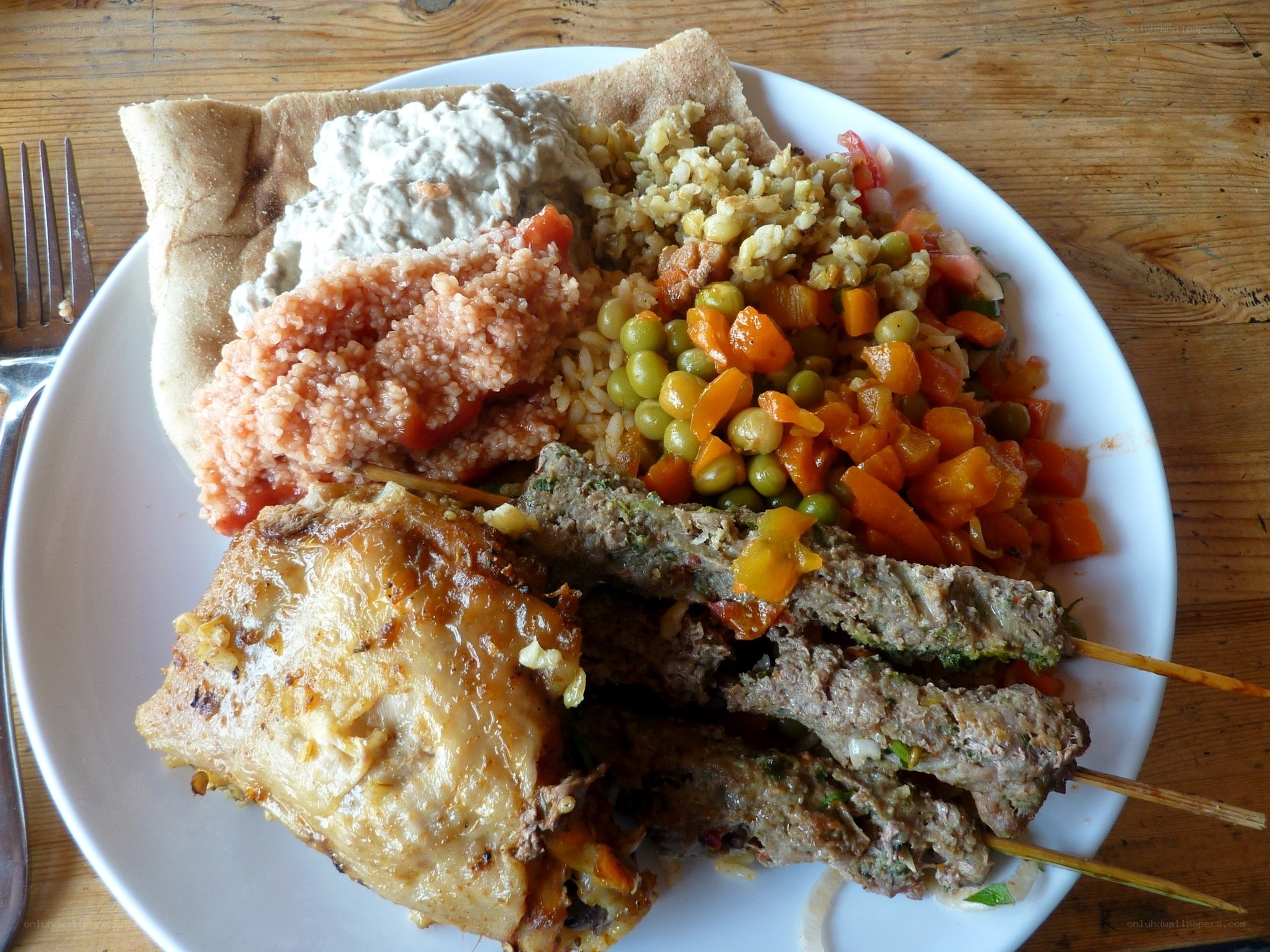 Middle Eastern meal plate