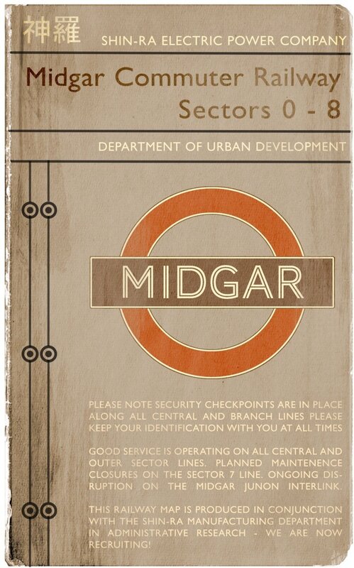 Midgar Commuter Railway Map