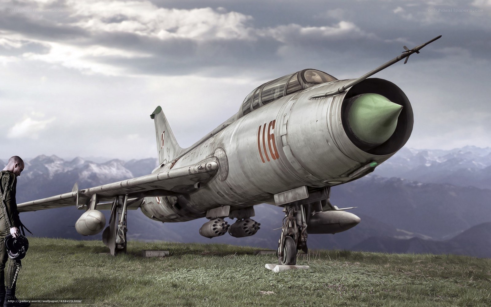 MiG-15 jet on a mountain