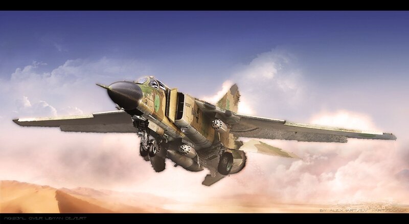 MiG-23ML over Libyan desert