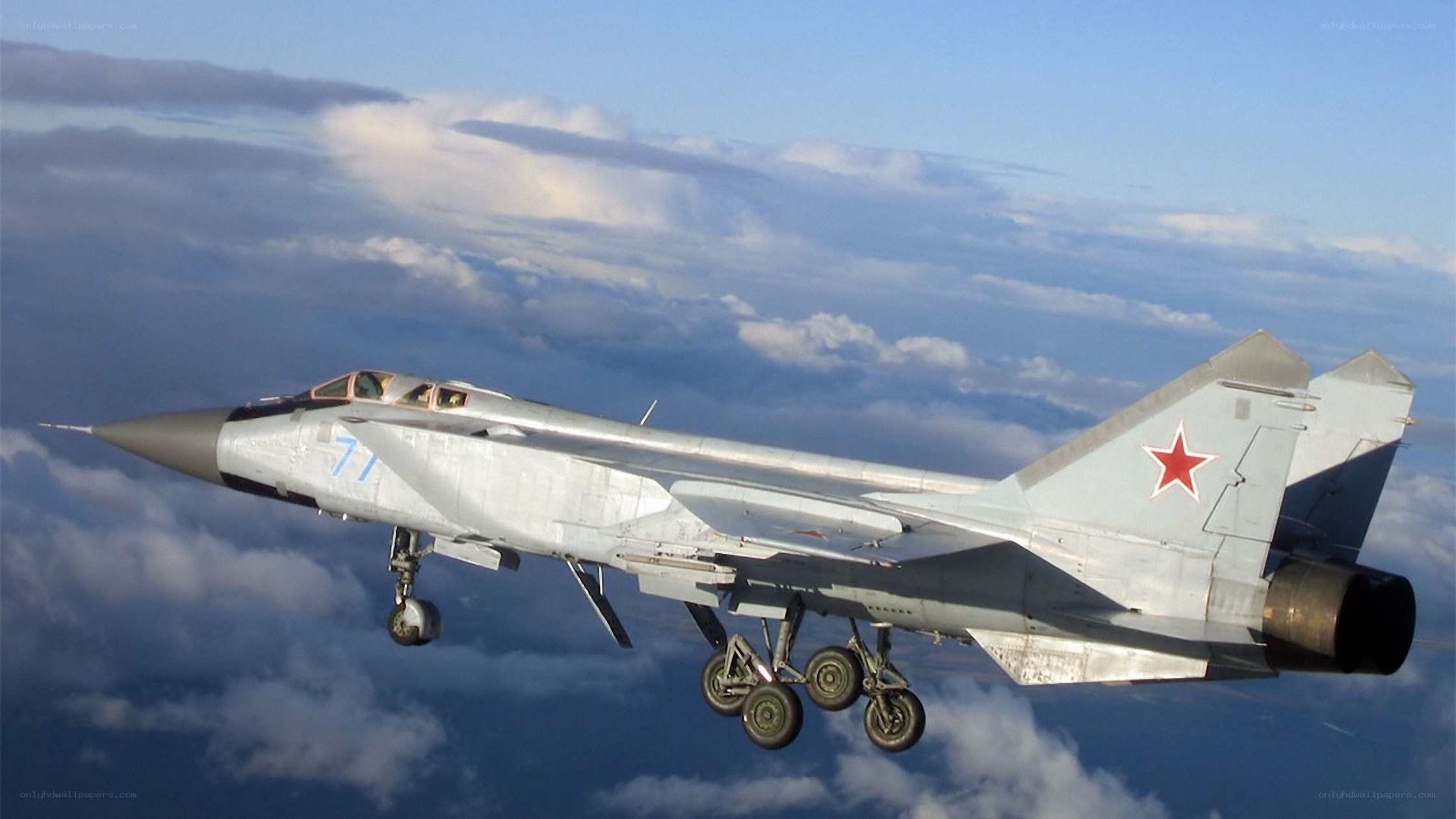 MiG-25 jet in flight