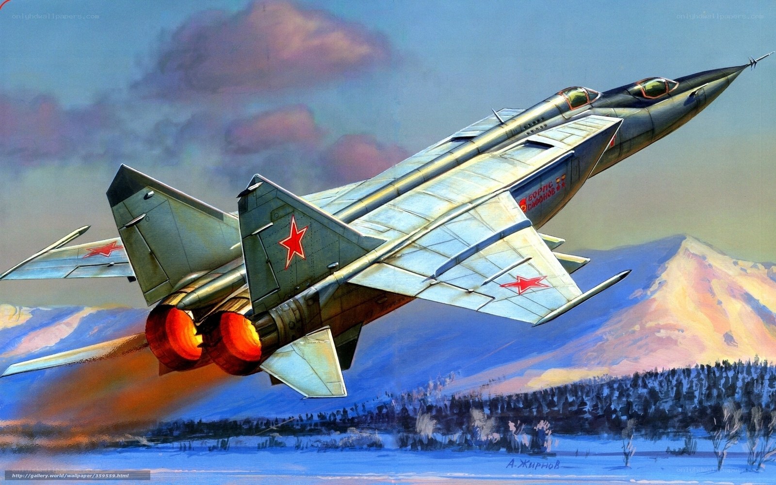 MiG-25 jet in flight