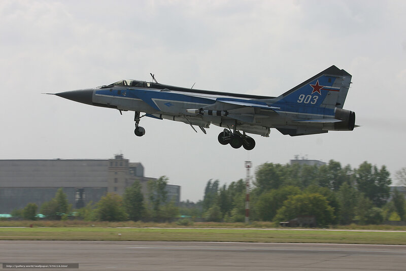 MiG-25 jet taking off