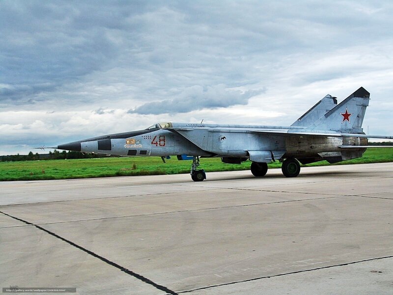 MiG-25 on a runway