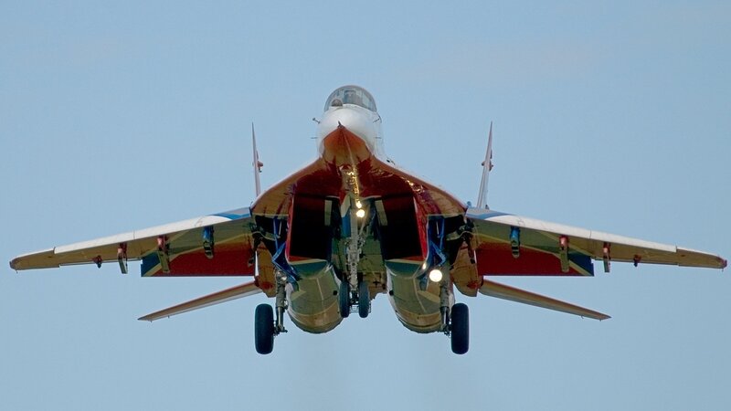 Mig-29 Fighter Jet — Blue, Dramatic, Afternoon, Photograph