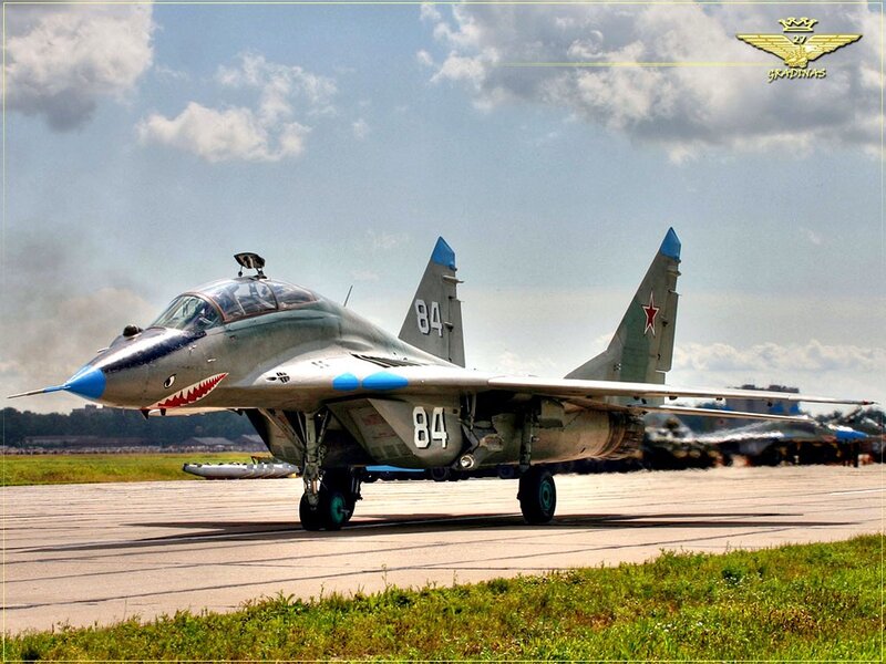 MiG-29 Fighter Jet — Gray, Dramatic, Afternoon, Photograph, Aircraft, Runway