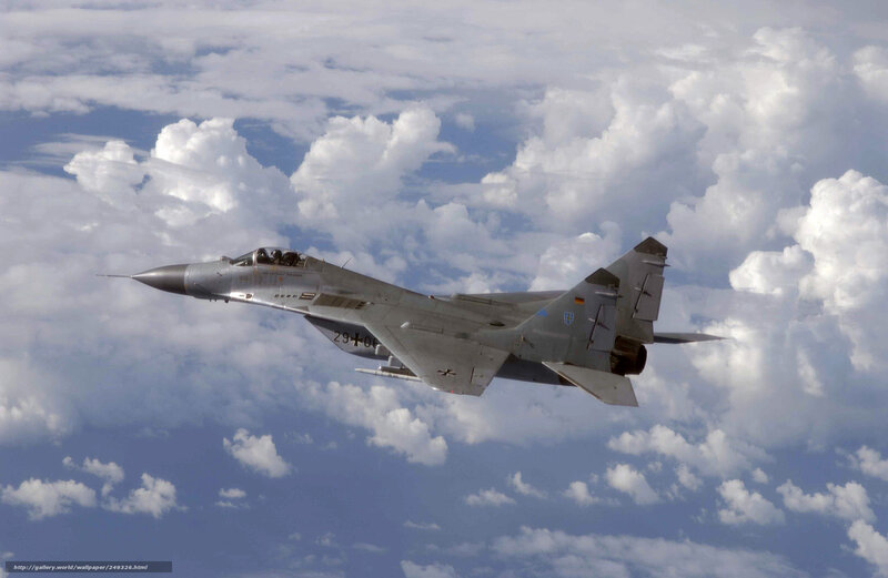 Mig-29 Fighter Jet — Gray, Dramatic, Afternoon, Photograph, Clouds