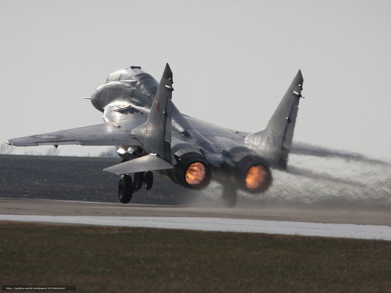 Mig-29 Fighter Jet — Gray, Dramatic, Afternoon, Photograph, Jet Engine