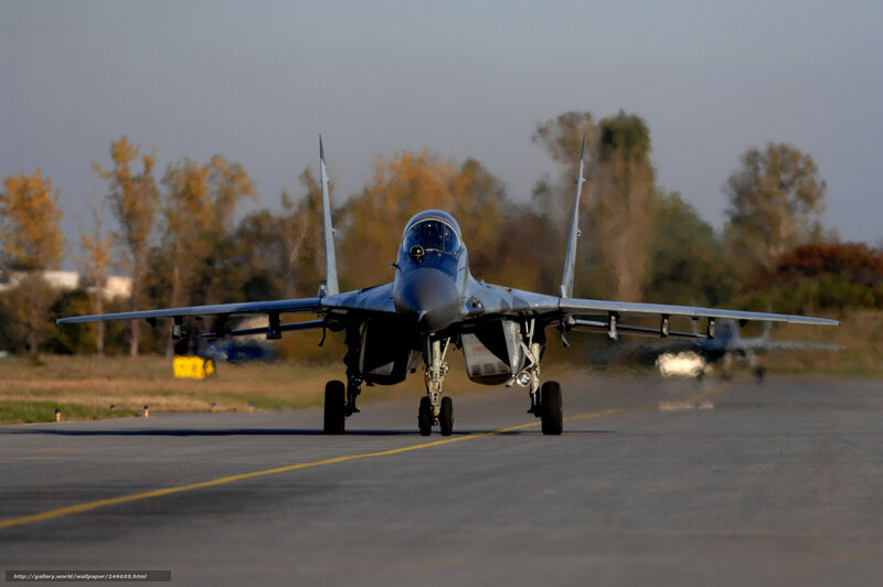 Mig-29 Fighter Jet — Gray, Dramatic, Autumn