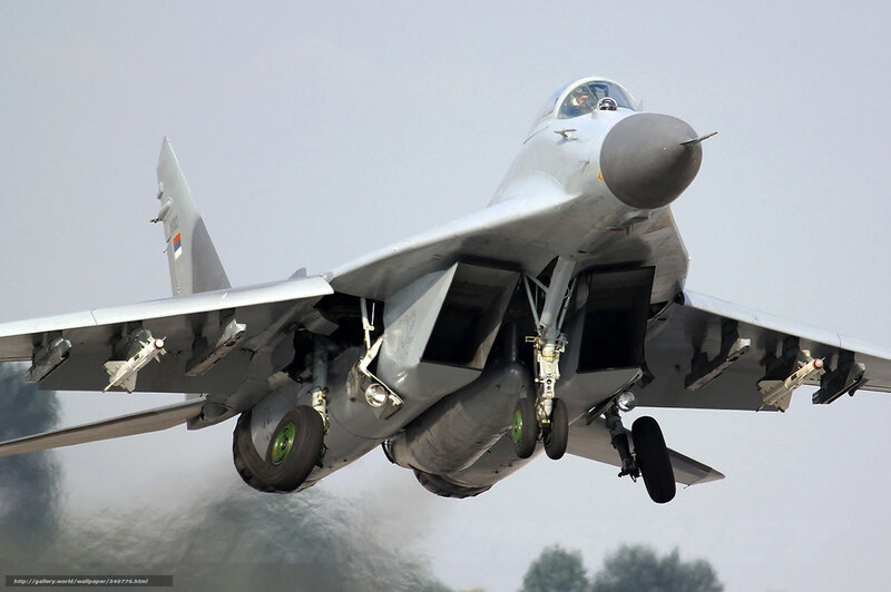 MiG-29 Fighter Jet — Gray, Dramatic, Photograph, Aircraft