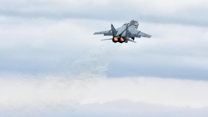 Mig-29 Fighter Jet — Gray, Dramatic, Photograph, Clouds, Flames