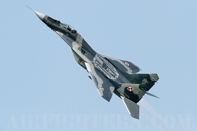 Mig-29 Fighter Jet — Gray, Dynamic, Afternoon, Photograph, Aircraft, Sky, Paint Scheme