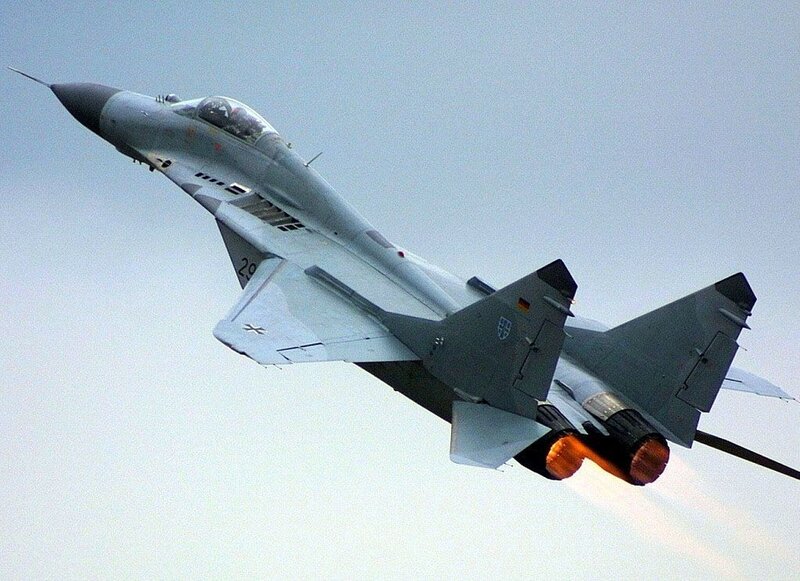 MiG-29 Fighter Jet — Gray, Dynamic