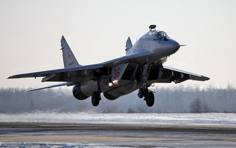 MiG-29 Fighter Jet — Gray, Dynamic, Winter