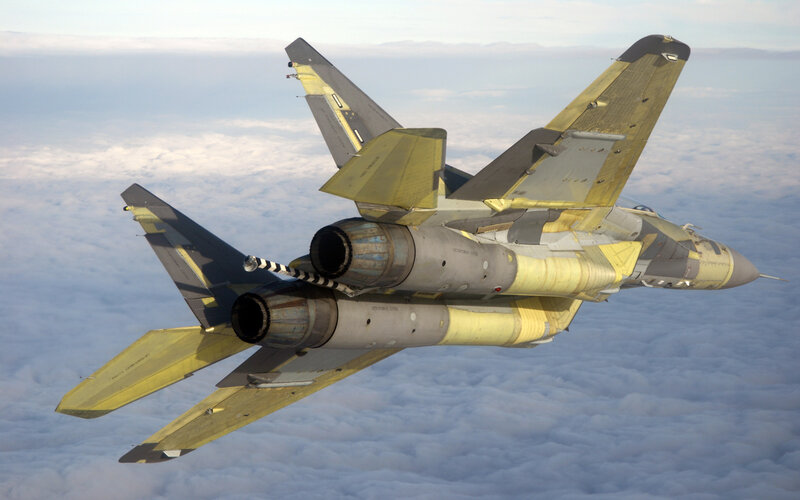 MiG-29 Fighter Jet — Gray, Serene