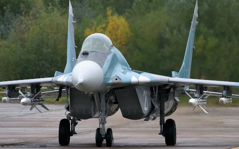 Mig-29 Fighter Jet — Gray, Serious