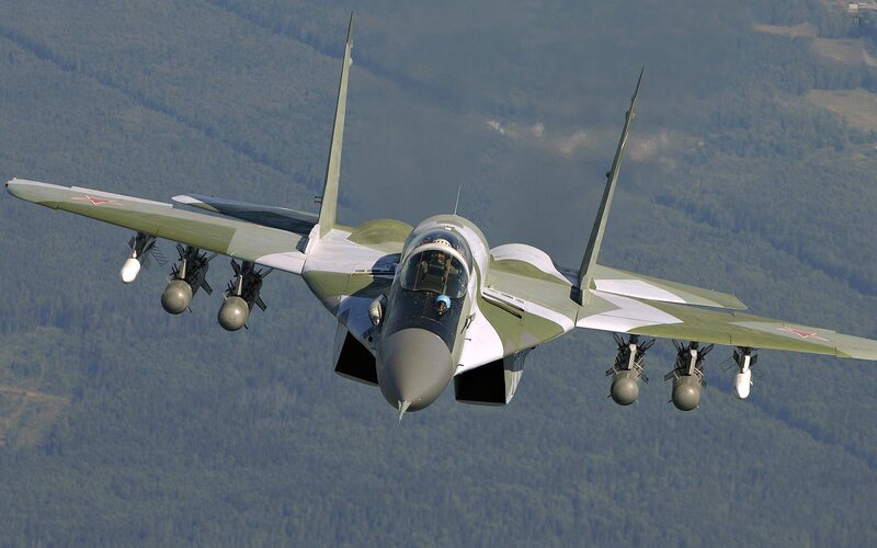 Mig-29 Fighter Jet — Green, Dramatic