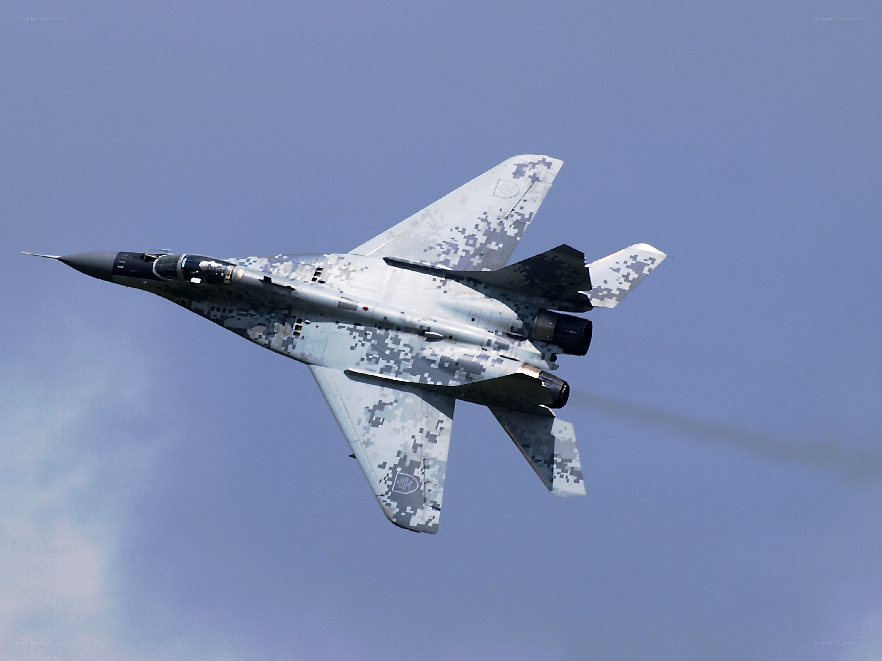 MiG-29 fighter jet in flight