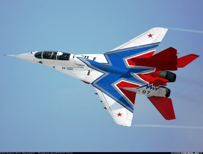 MiG-29 fighter jet in flight