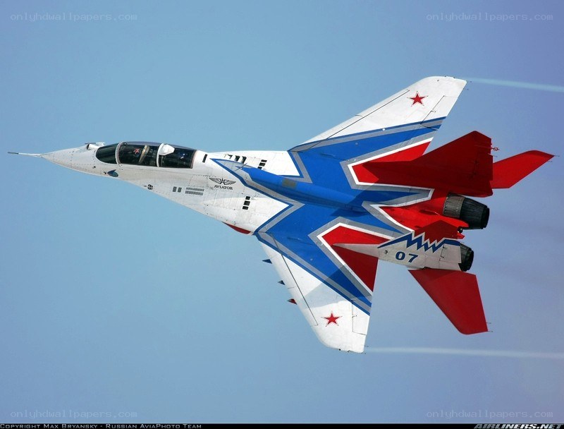 MiG-29 fighter jet in flight
