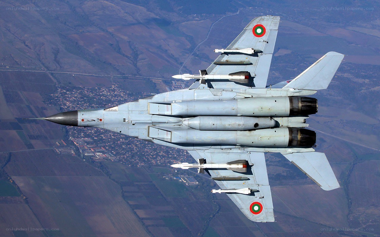 MiG-29 fighter jet in flight
