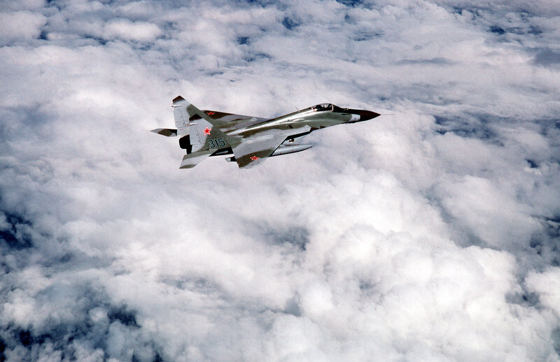 MiG-29 fighter jet in flight