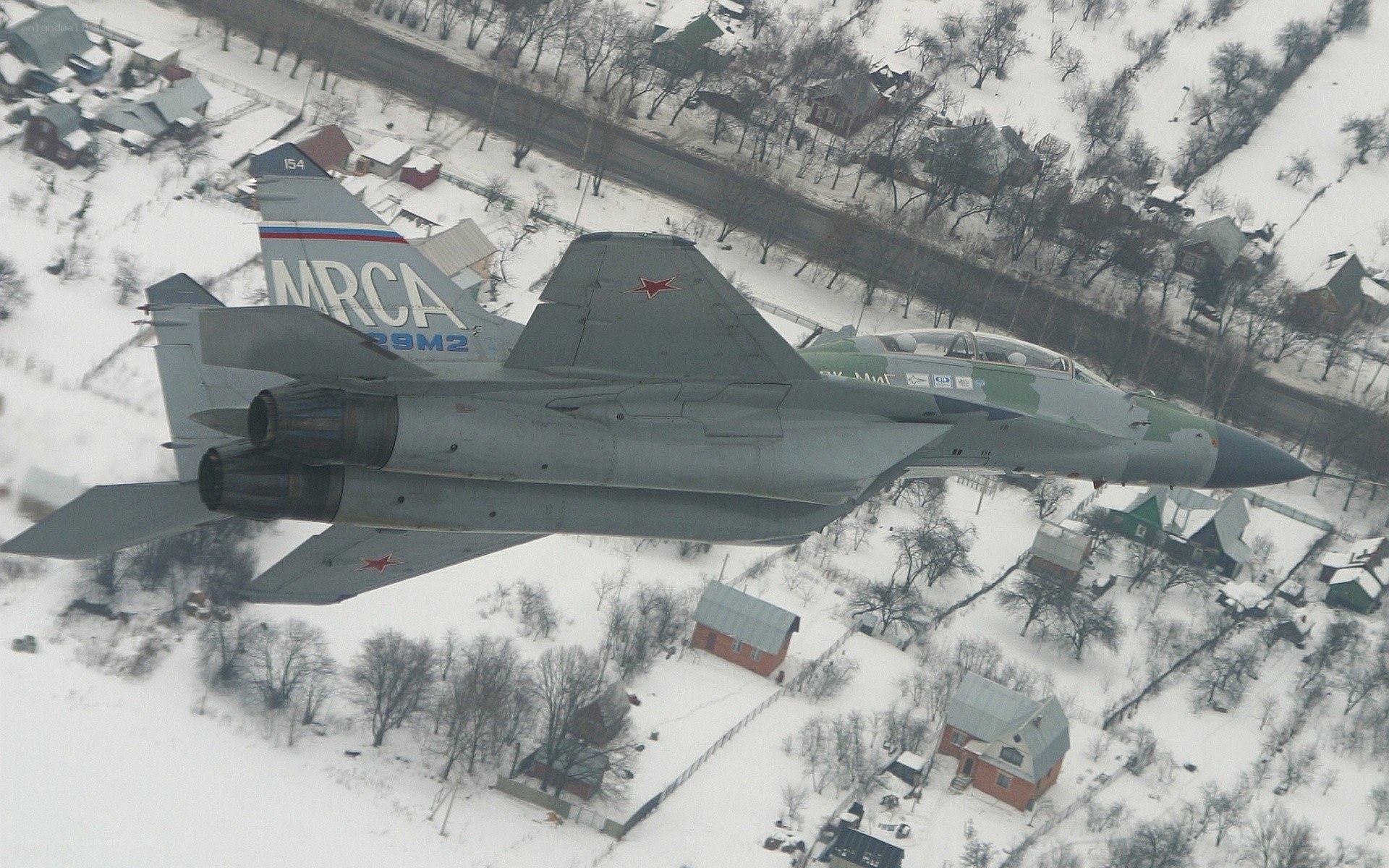 MiG-29 fighter jet in flight