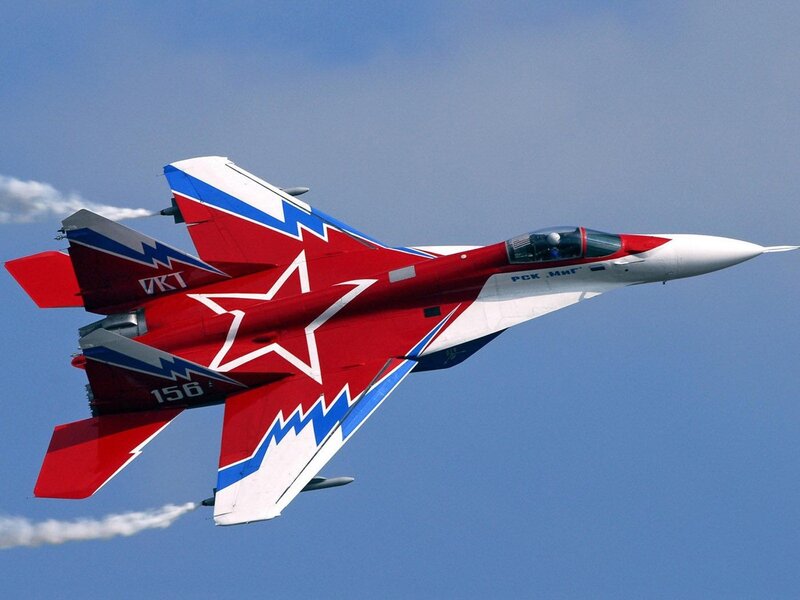 MiG-29 fighter jet in flight