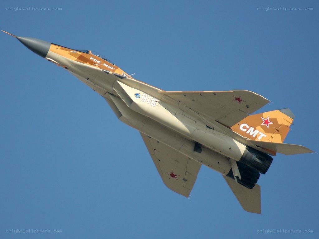 MiG-29 fighter jet in flight