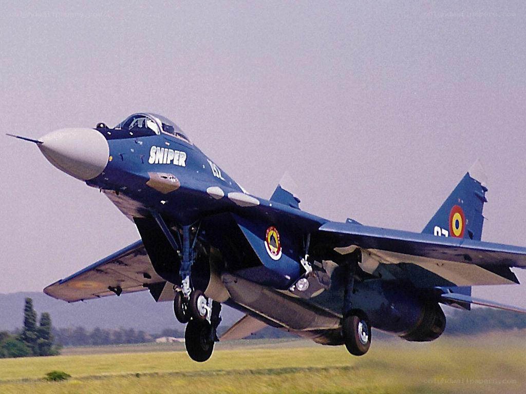 MiG-29 fighter jet in flight