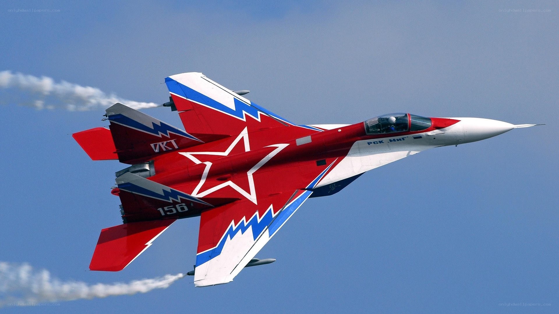 MiG-29 fighter jet in flight