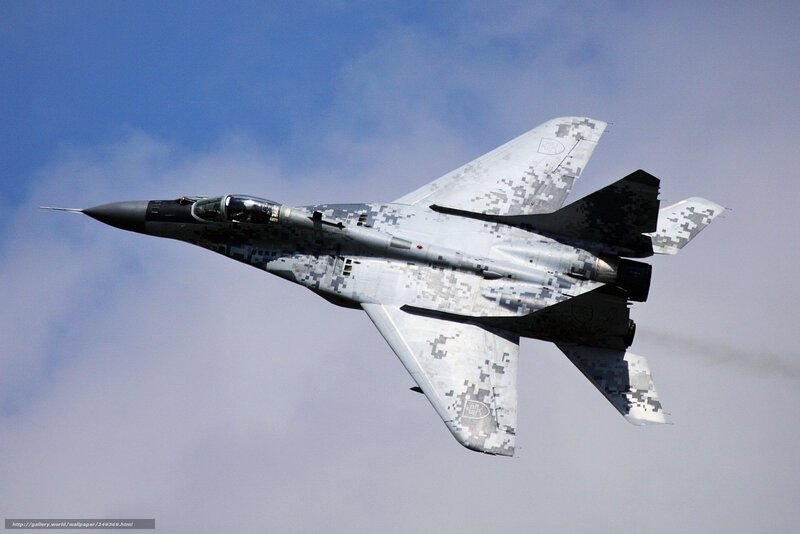 MiG-29 fighter jet in flight