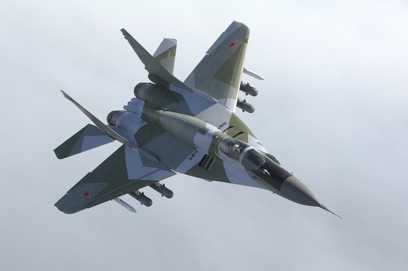MiG-29 fighter jet in flight
