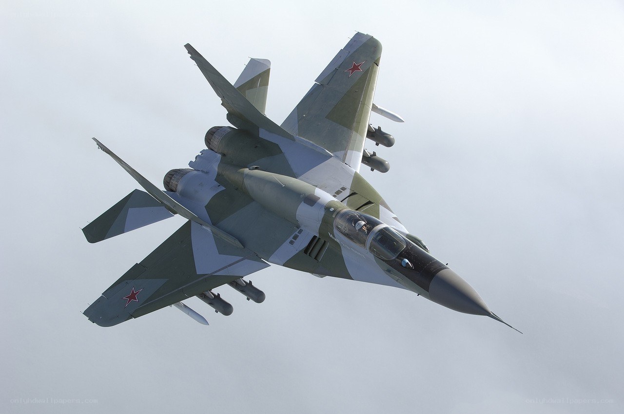 MiG-29 fighter jet in flight
