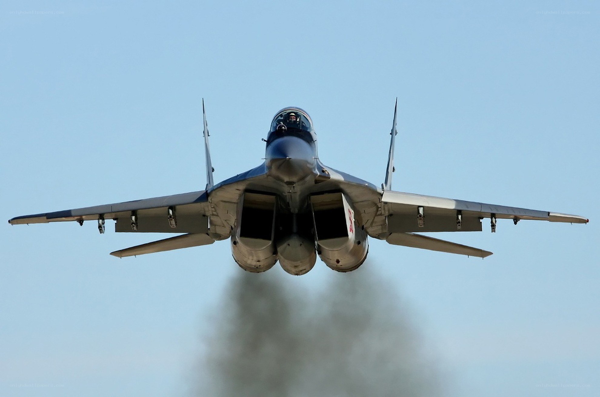 MiG-29 fighter jet in flight
