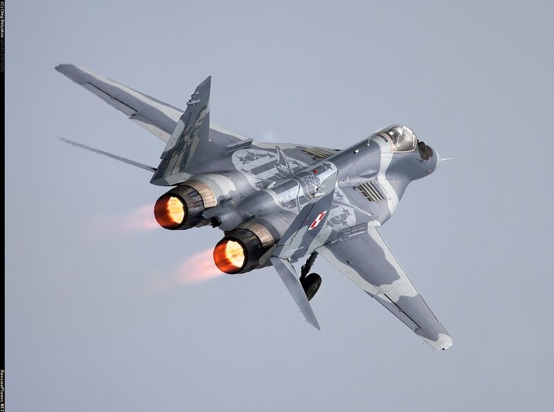 MiG-29 fighter jet in flight