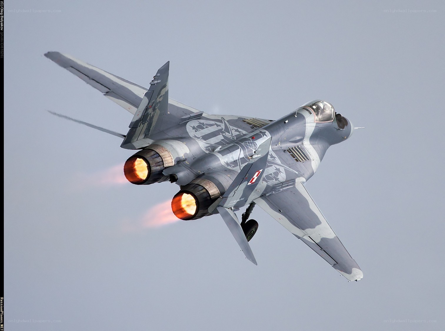 MiG-29 fighter jet in flight